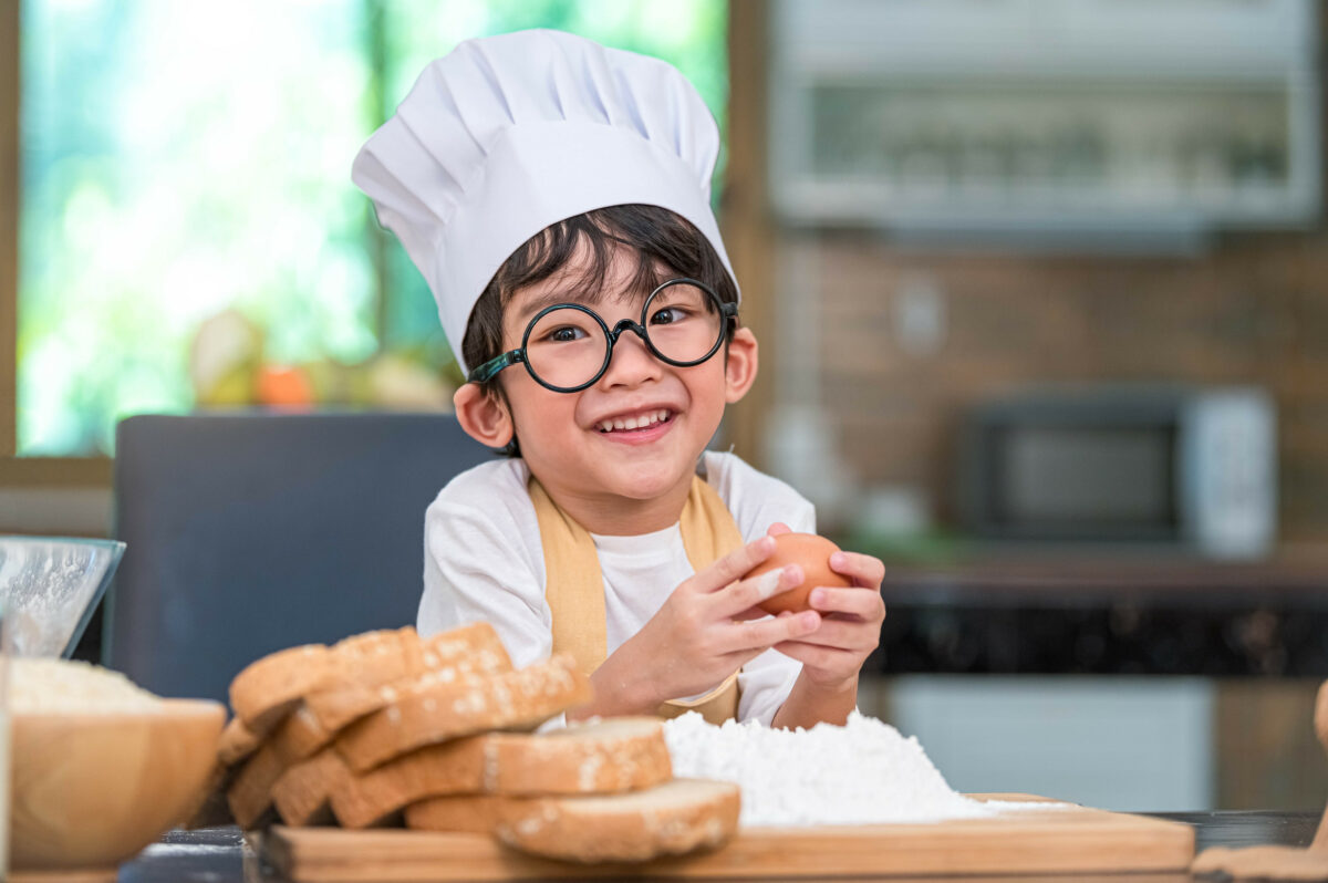 baking with a toddler